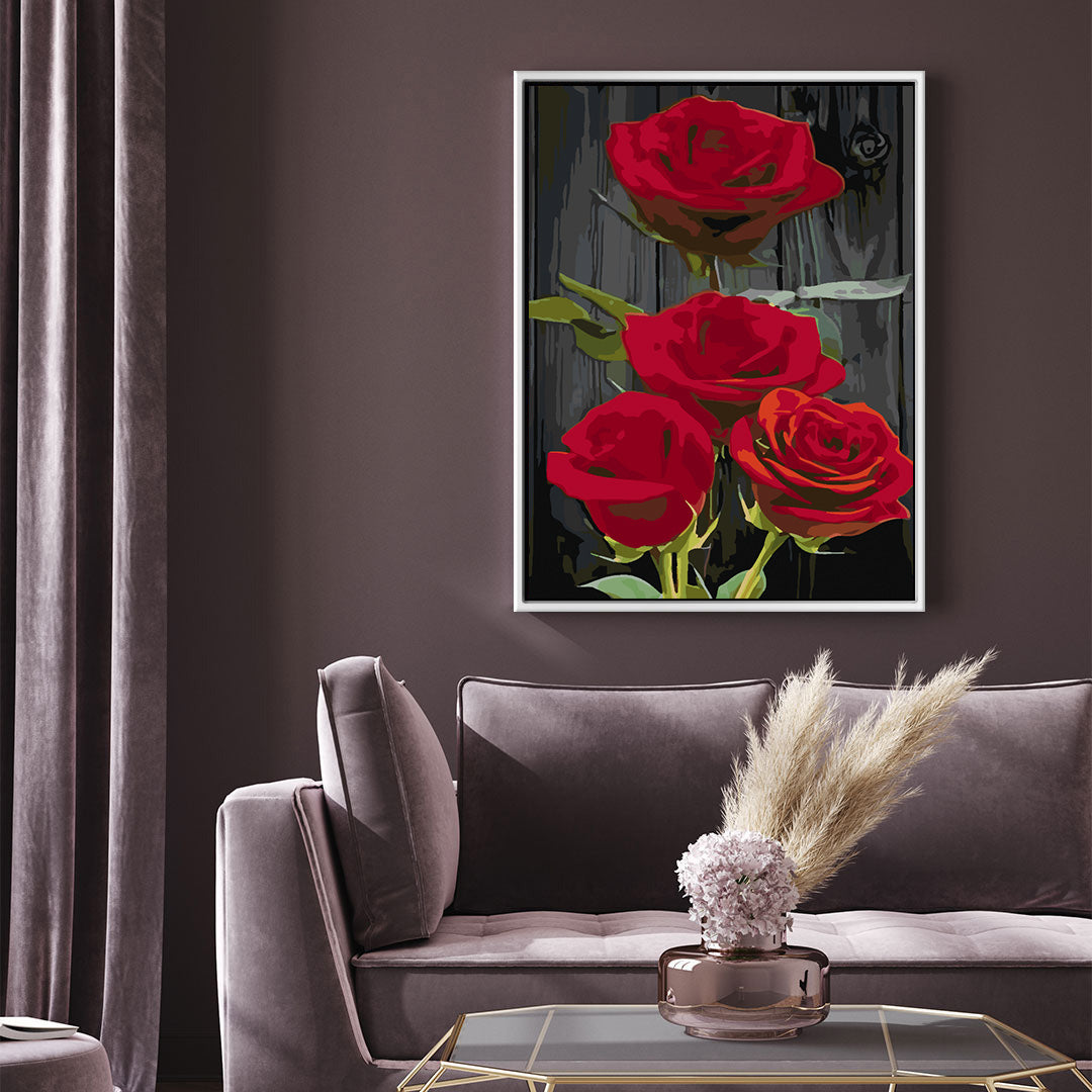 Malen nach Zahlen - Rote Rosen 4701