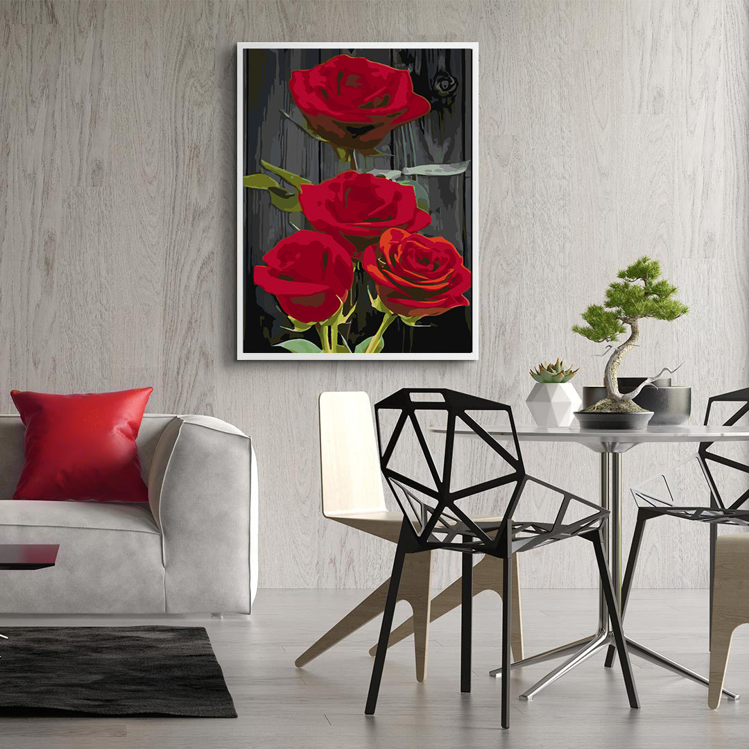 Malen nach Zahlen - Rote Rosen 4701