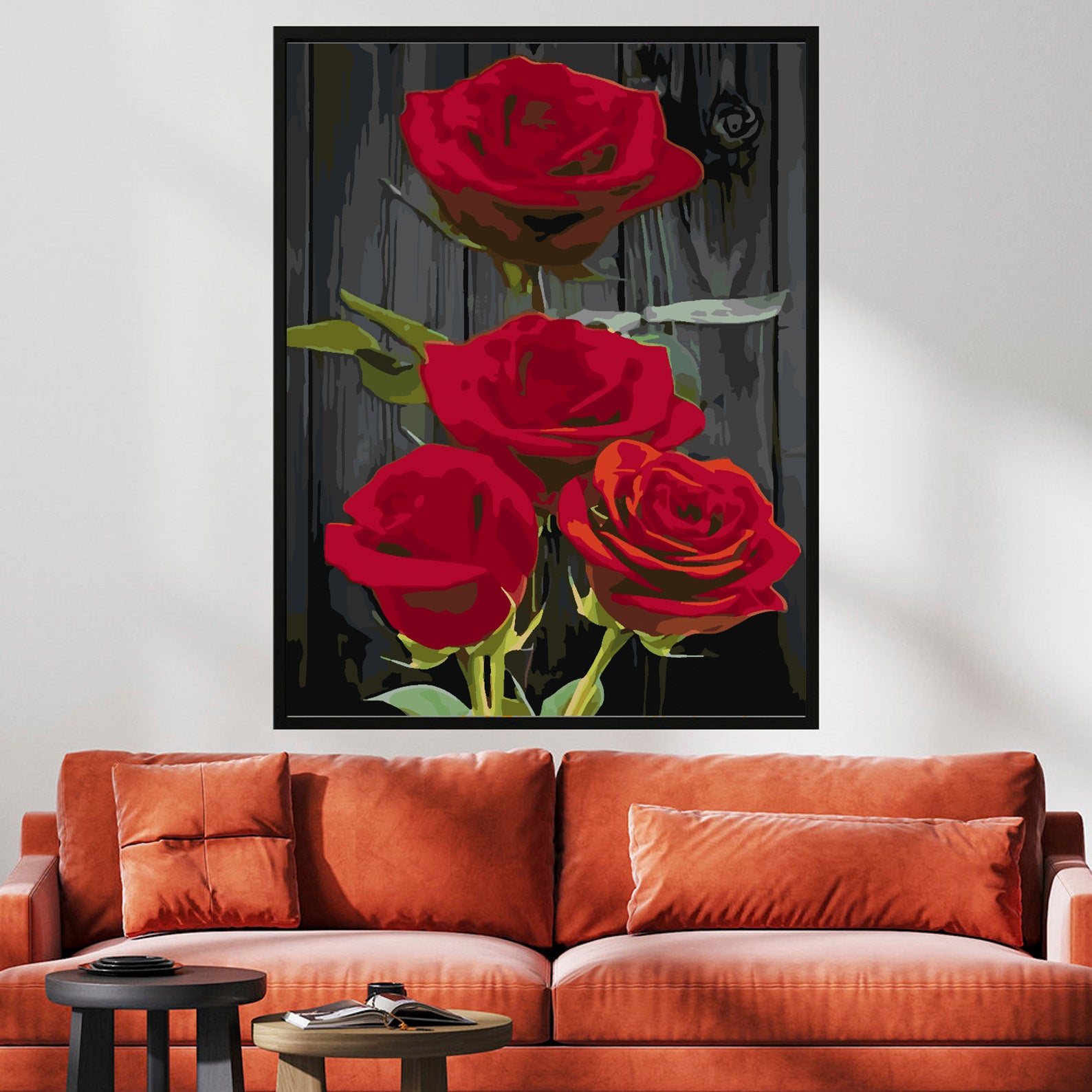 Malen nach Zahlen - Rote Rosen 4701