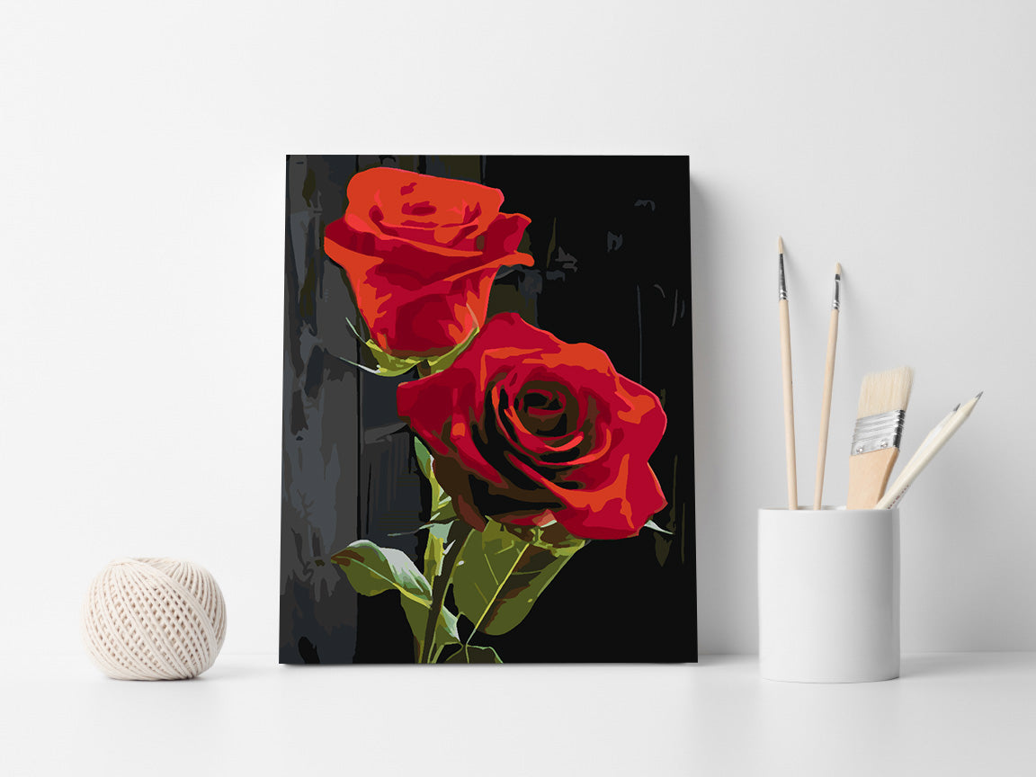Peinture par numéros - Roses rouges 4702