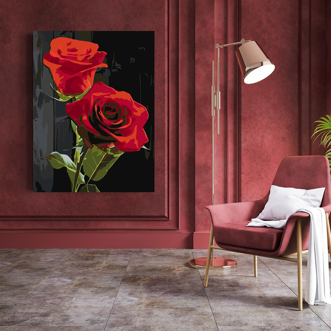 Peinture par numéros - Roses rouges 4702