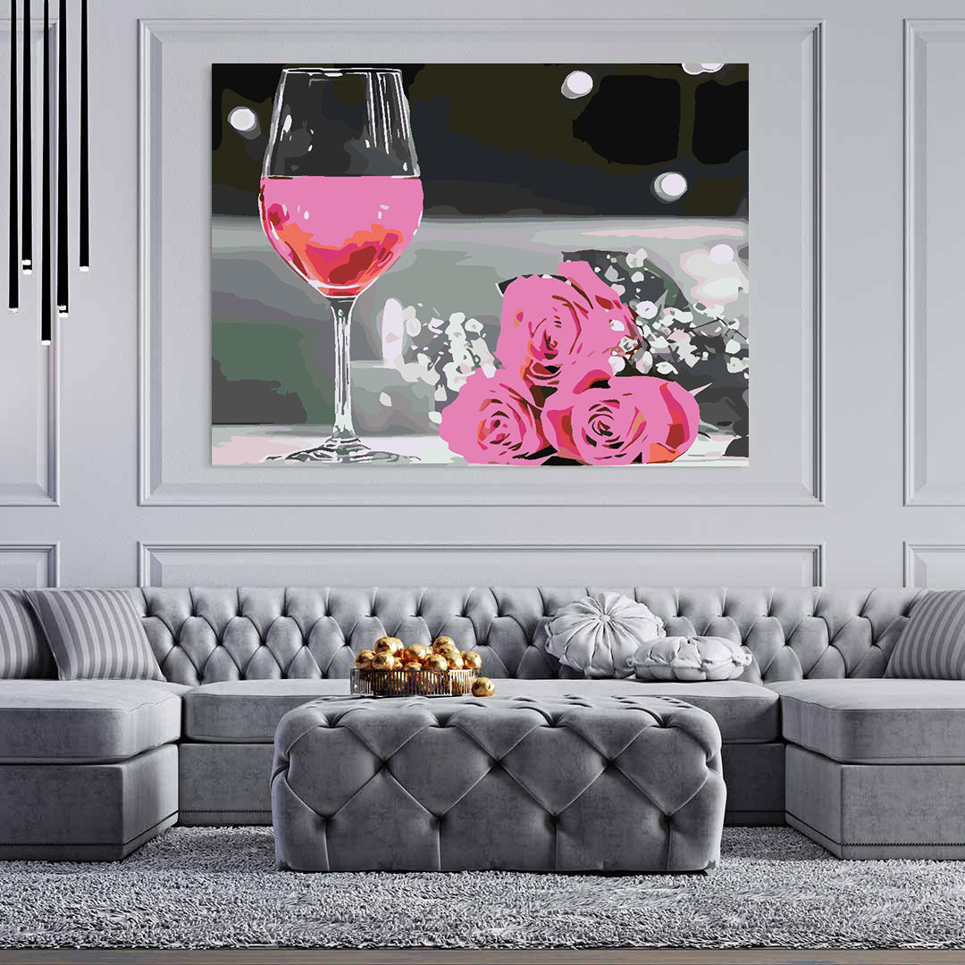 Malen nach Zahlen - Champagnerglas 4712