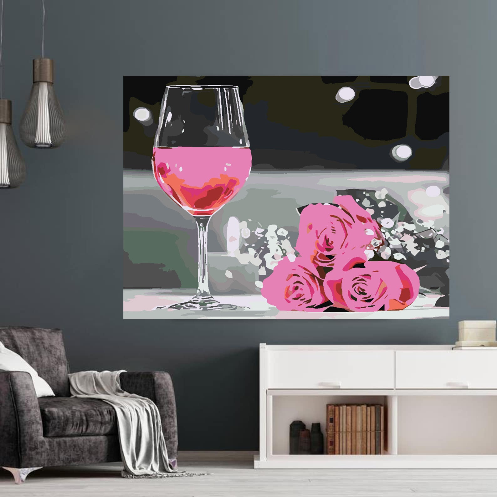 Malen nach Zahlen - Champagnerglas 4712