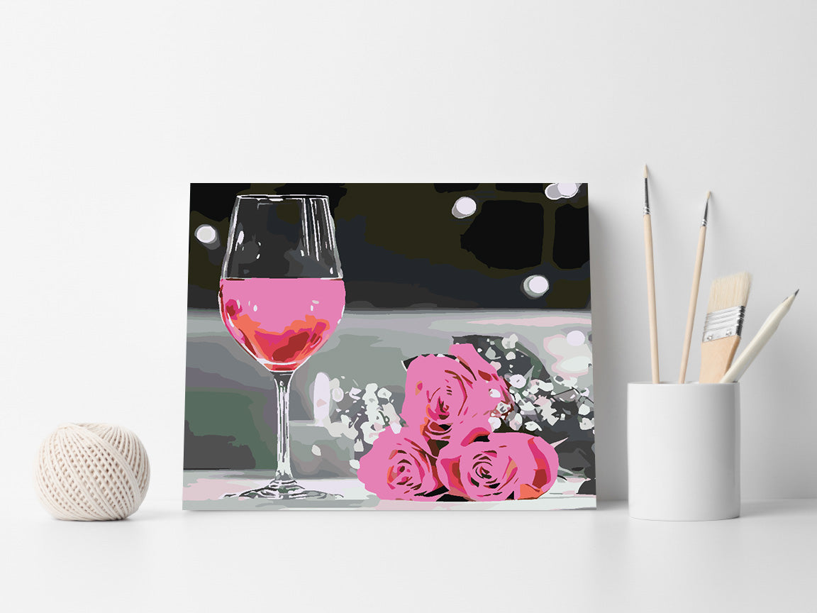 Malen nach Zahlen - Champagnerglas 4712
