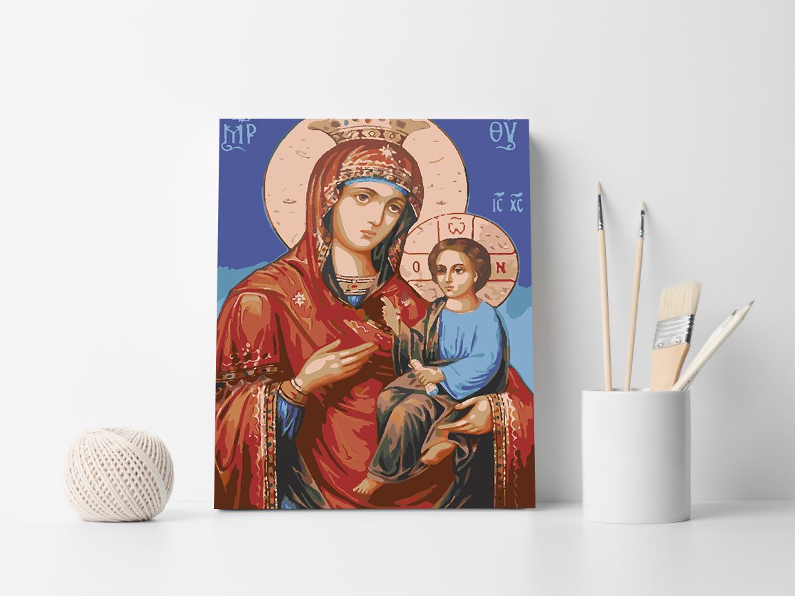 Peinture par numéros - Icône de la Mère de Dieu de Kazan 4720