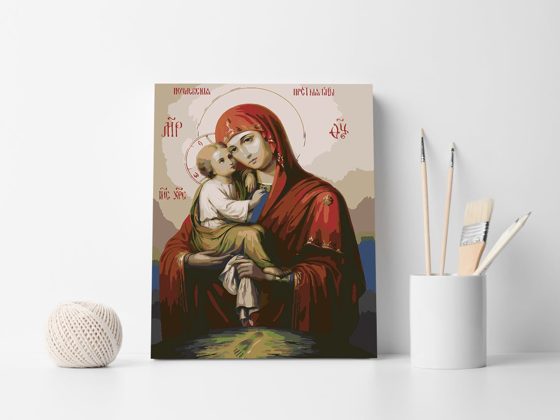 Peinture par numéros - Icône de la Mère de Dieu du Don 4721