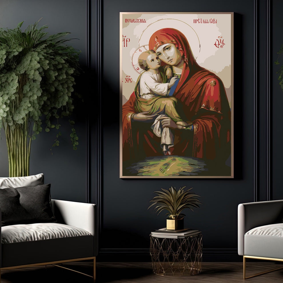 Peinture par numéros - Icône de la Mère de Dieu du Don 4721