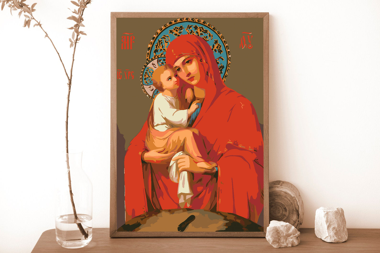 Malen nach Zahlen - Ikone der Mutter Gottes von Pochaev 4722