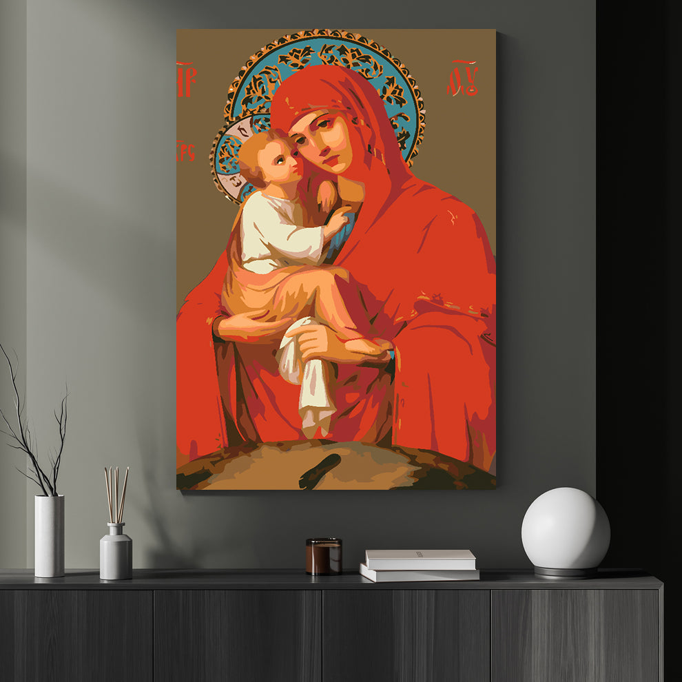Peinture par numéros - Icône de la Mère de Dieu de Pochaev 4722