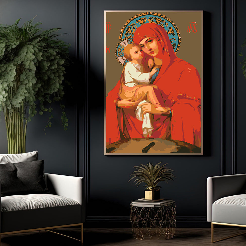 Peinture par numéros - Icône de la Mère de Dieu de Pochaev 4722