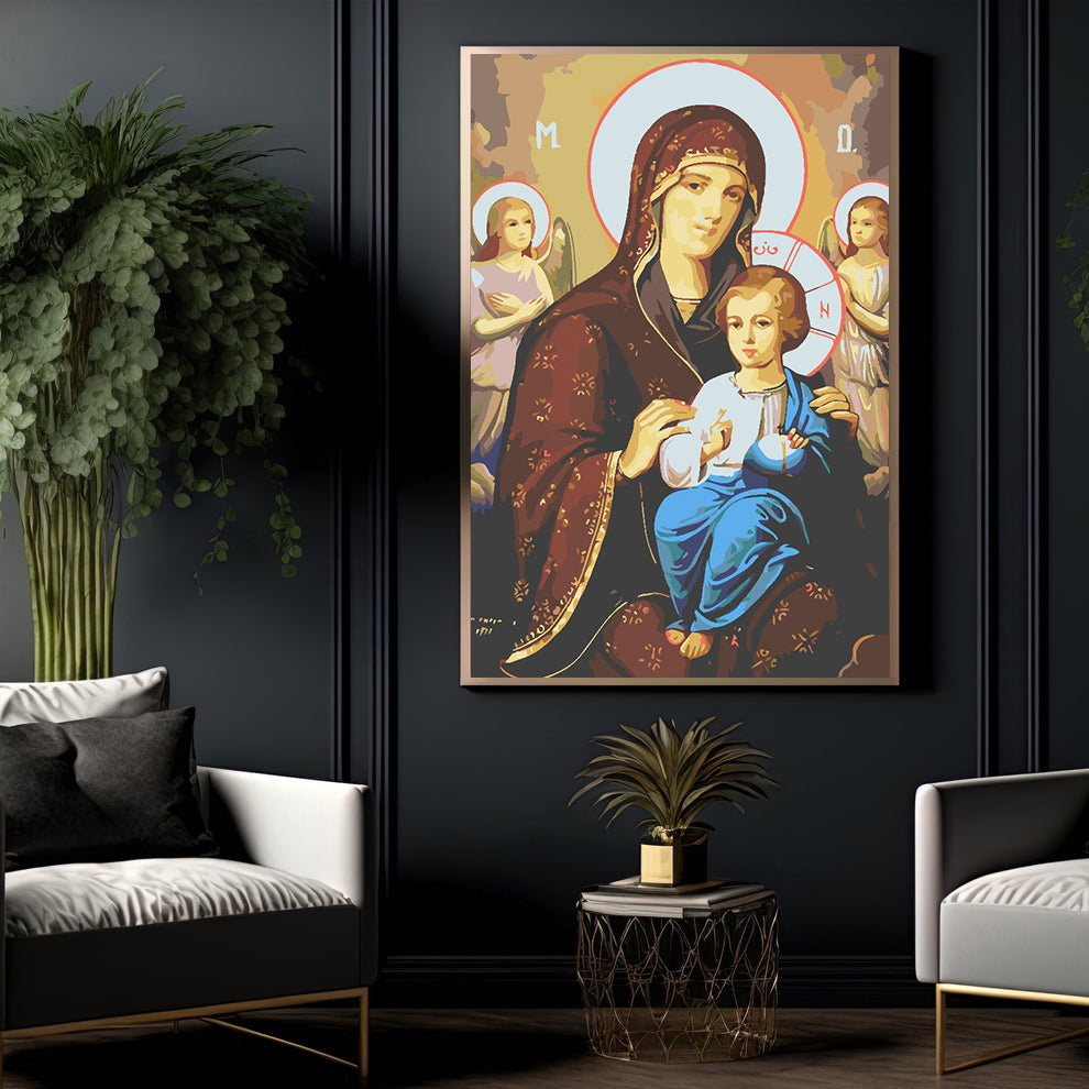 Peinture par numéros - Icône de la Mère de Dieu 4723
