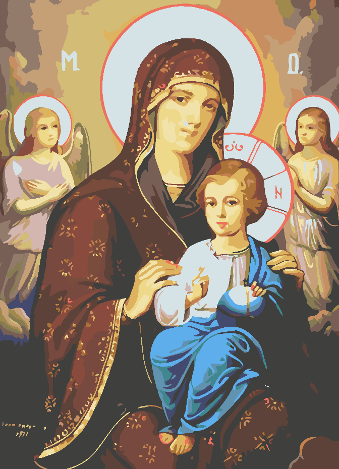 Malen nach Zahlen - Ikone der Mutter Gottes 4723