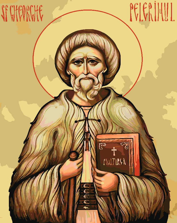 Malen nach Zahlen - Der heilige Georg der Pilger 4724