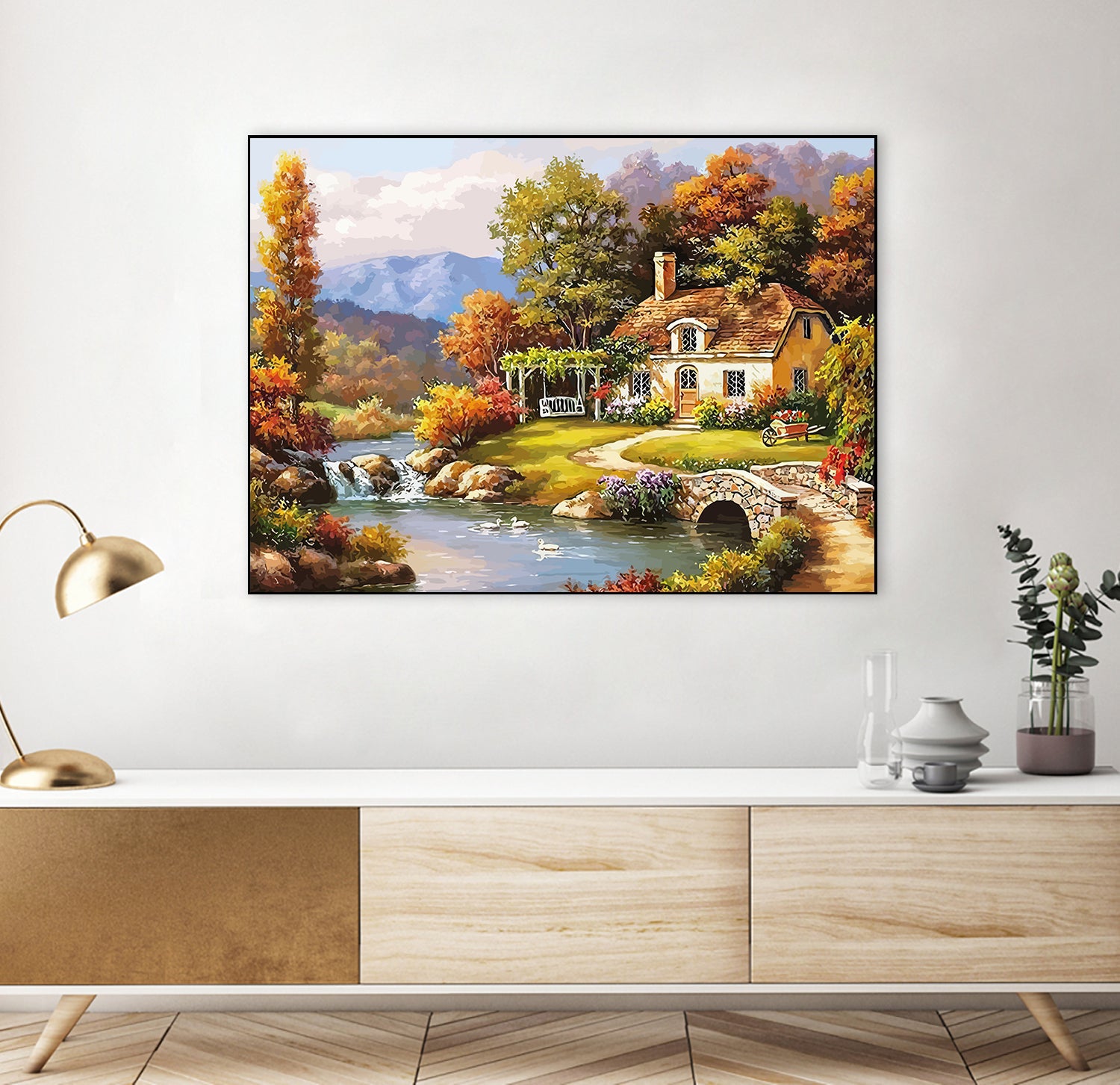 Set Pictură pe numere - Peisaj de Toamnă 60081