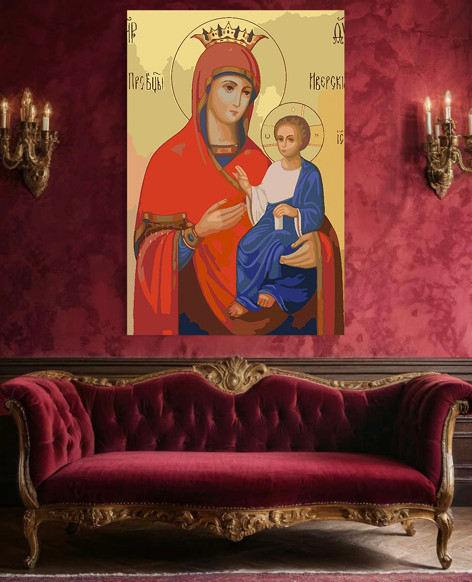 Set Pictură pe numere – Sfânta Maria Și Isus Hristos 6011