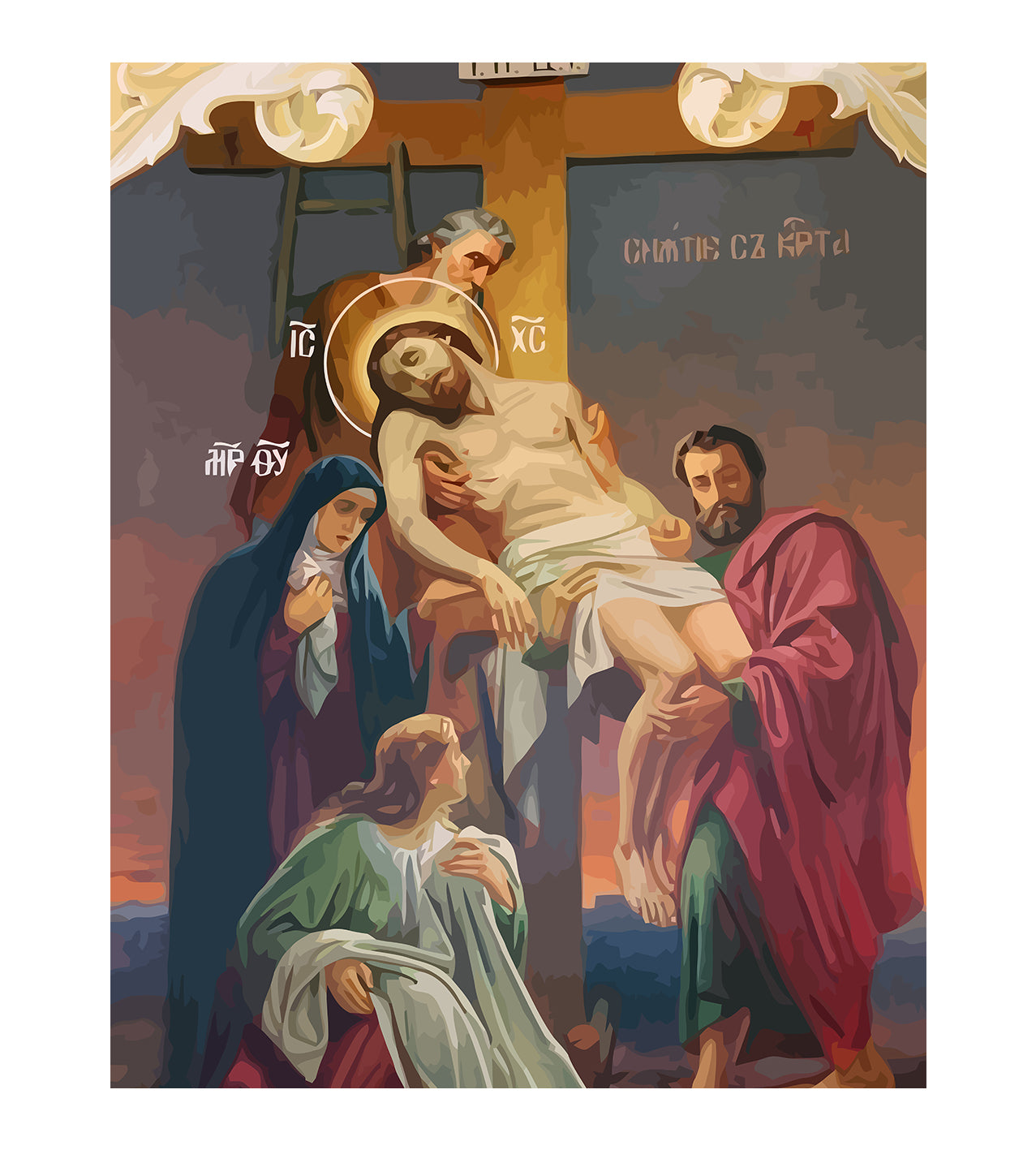 Set Pictură pe numere – Isus Hristos Pe Sfânta Cruce 6034