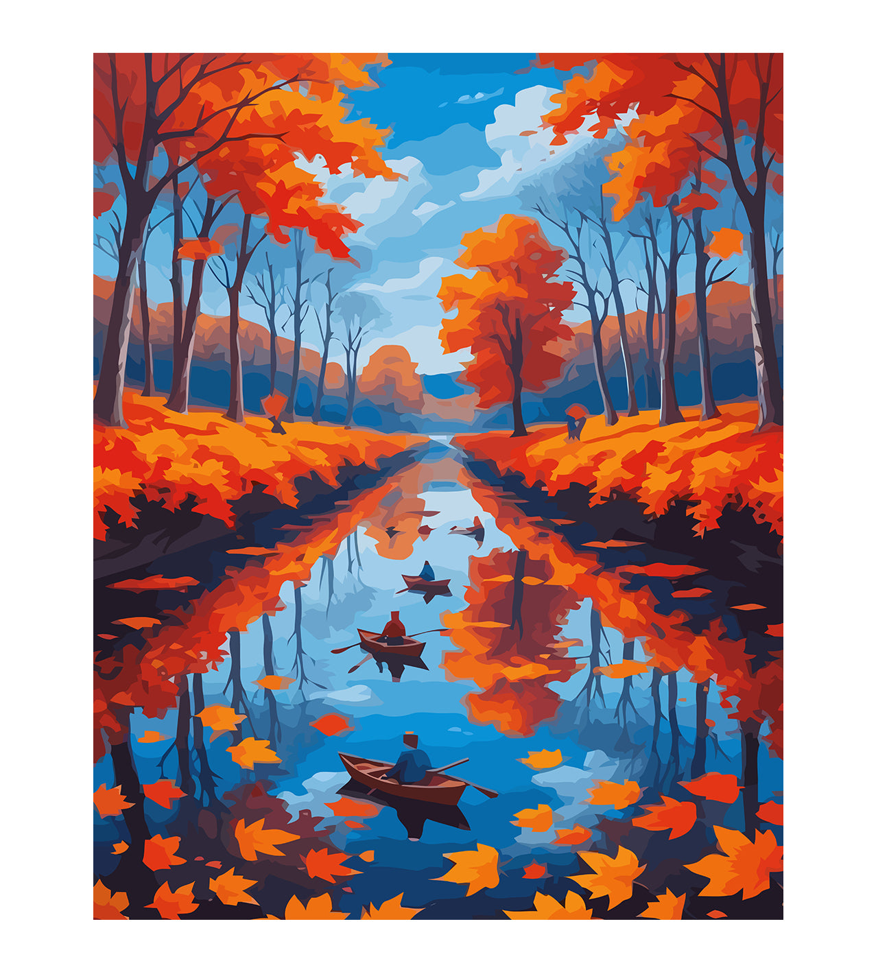 Set Pictură pe numere – Peisaj de Toamnă 6064