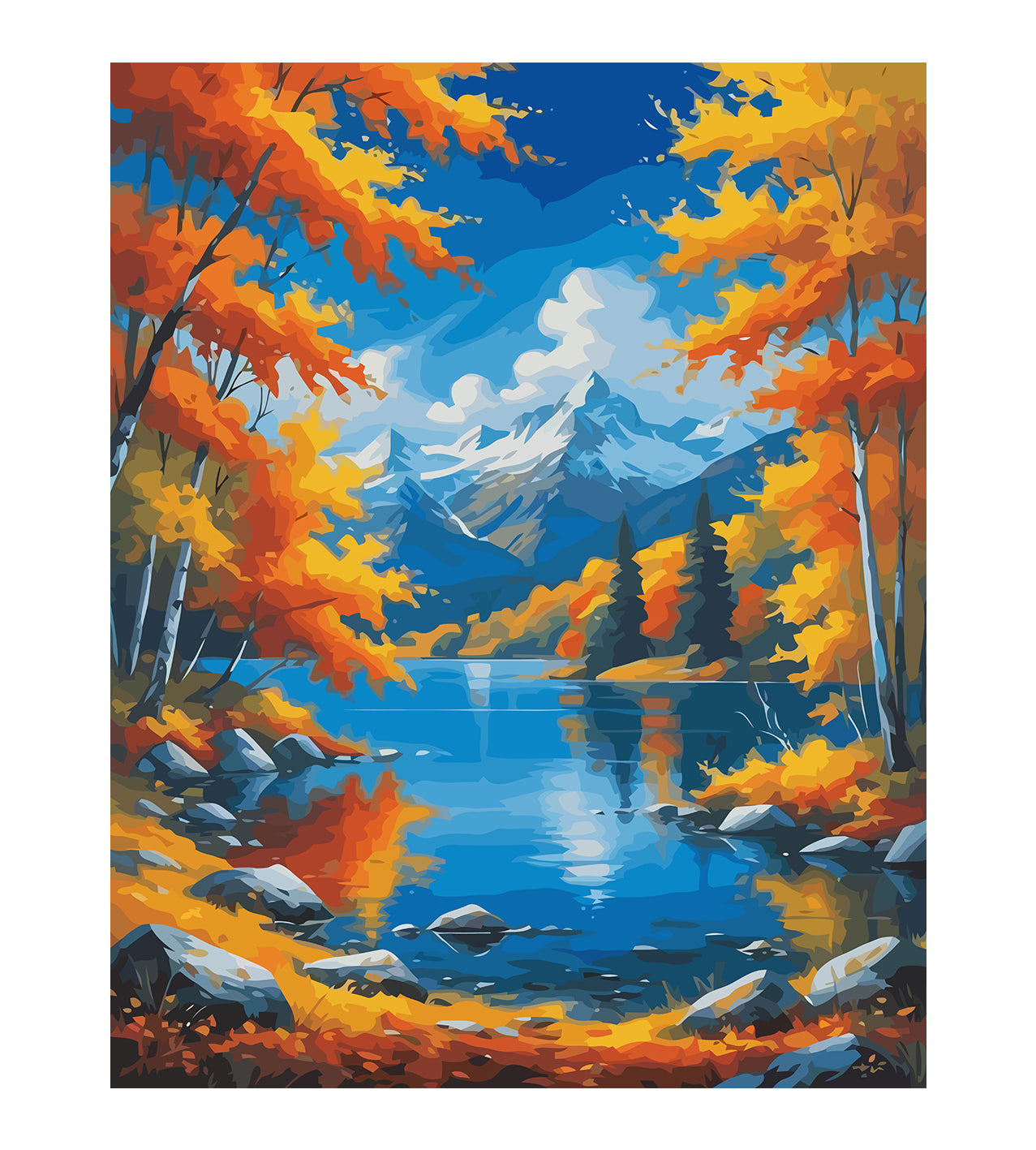 Set Pictură pe numere – Peisaje de Toamnă 6075