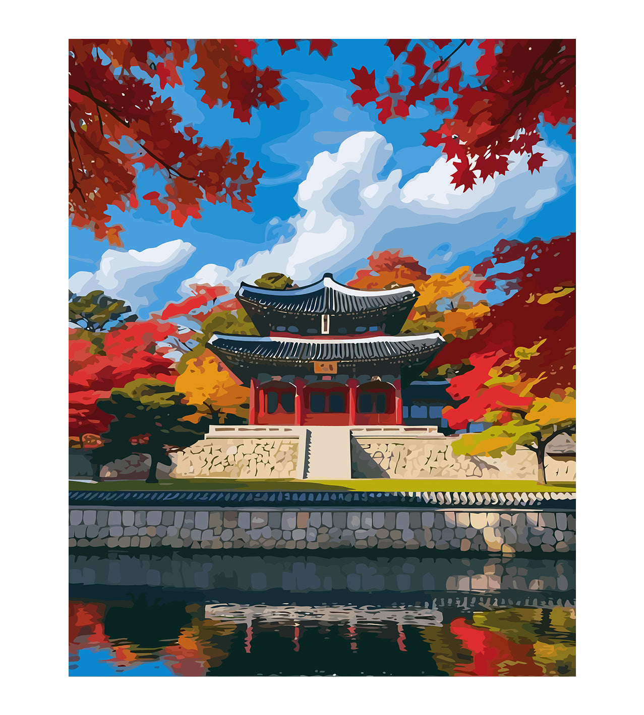 Set Pictură pe numere – Peisaj de Toamnă 6076