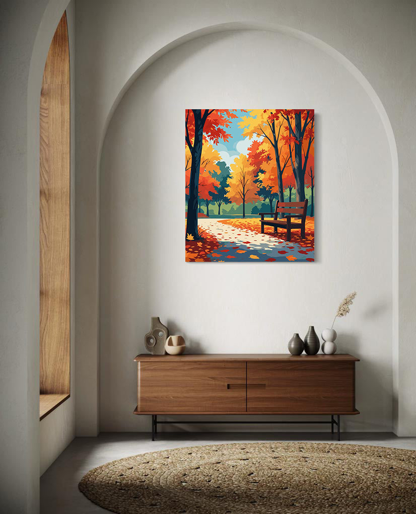 Set Pictură pe numere – Peisaj de Toamnă 6086