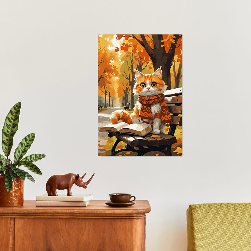 Set Pictură pe numere – Pisicuță Toamna în Parc 6089