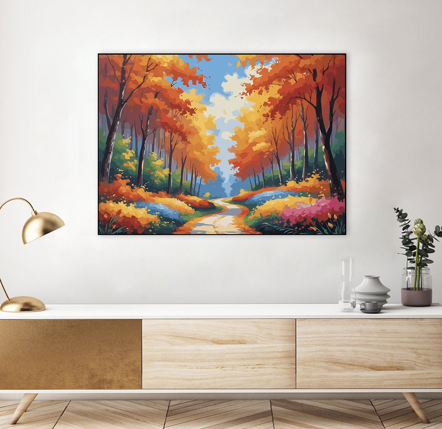 Set Pictură pe numere – Peisaj de Toamnă 6106