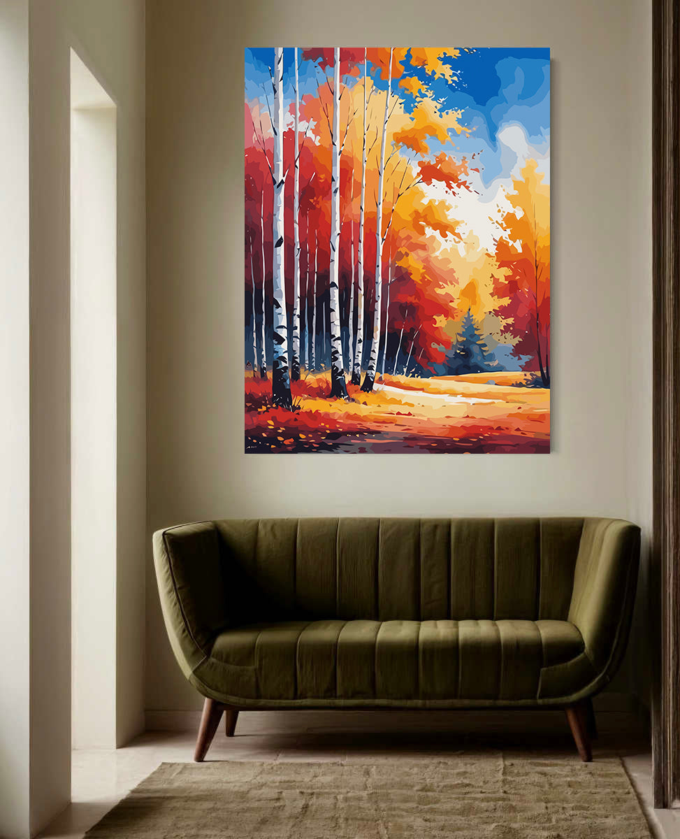 Set Pictură pe numere – Peisaj de Toamnă 6107