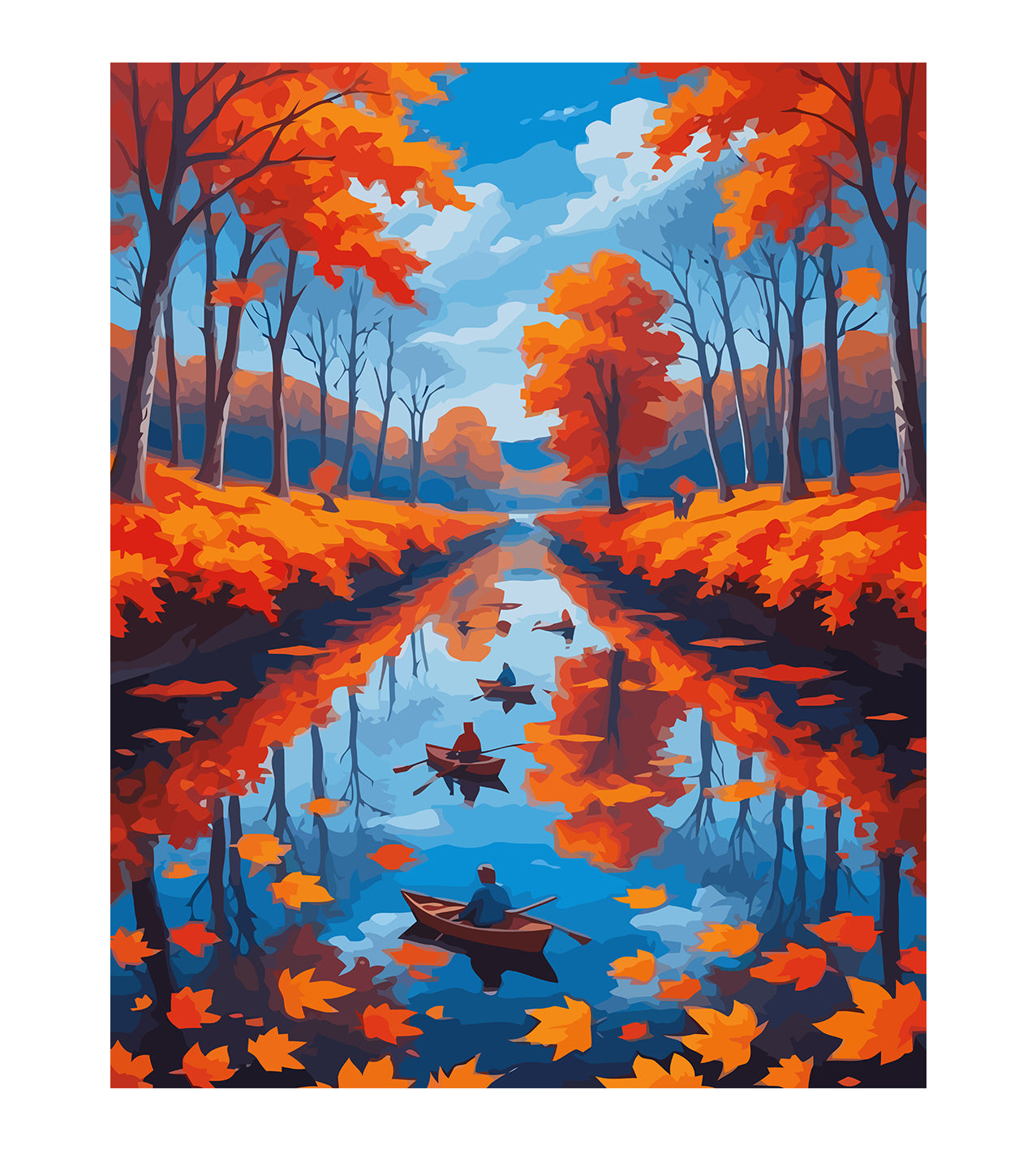 Set Pictură pe numere – Peisaj de Toamnă 6116