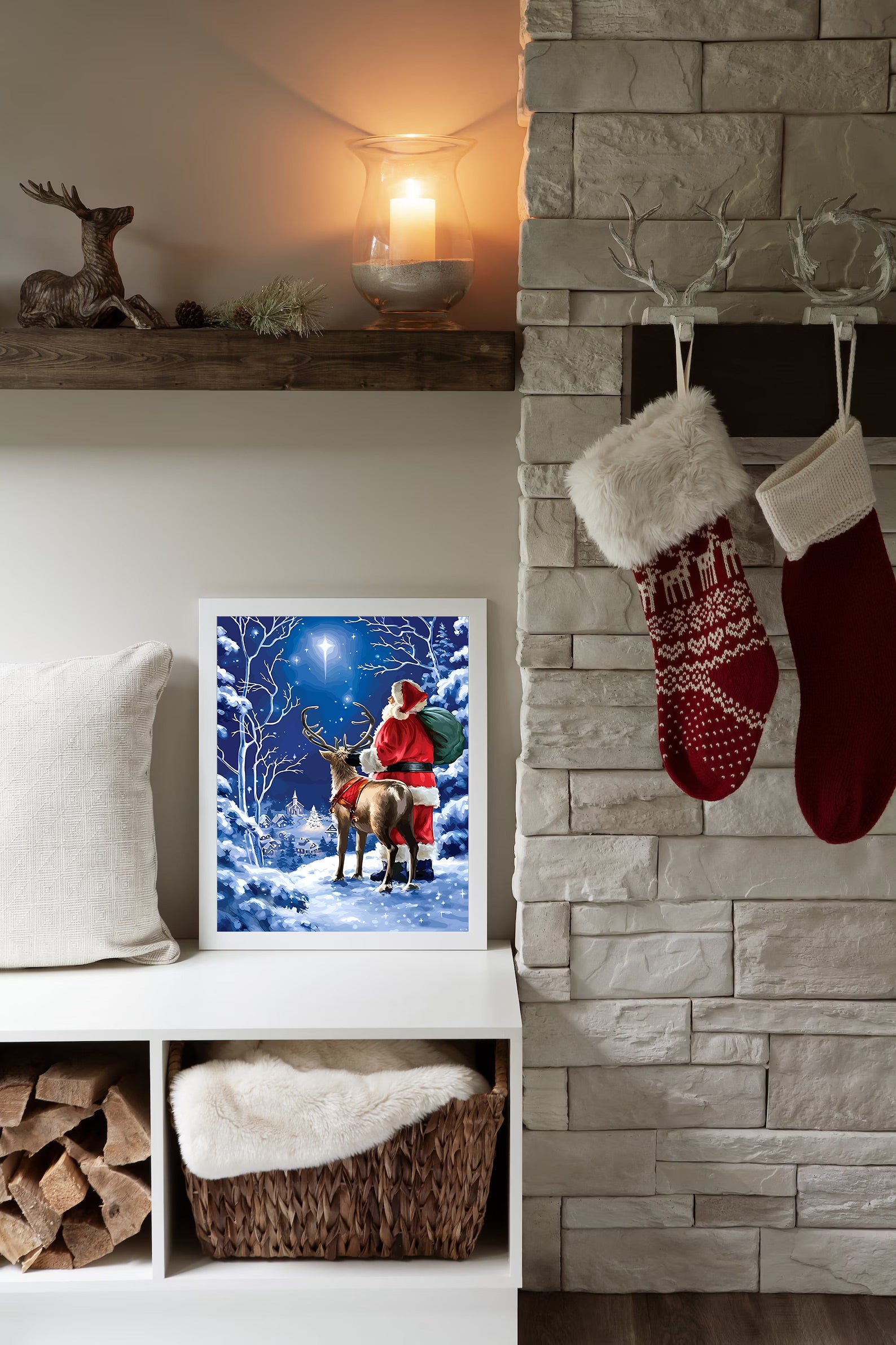 Set Pictură pe numere – Rudolf Și Moș Crăciun 6124