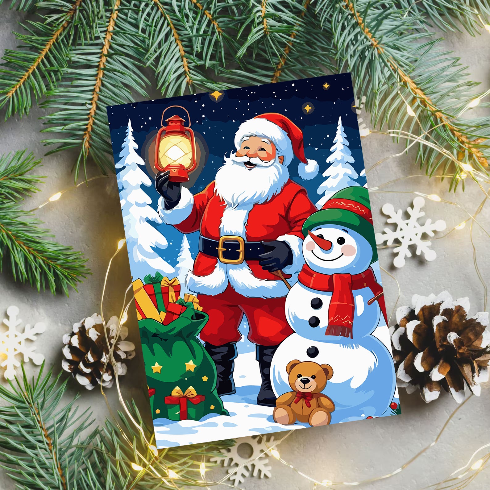 Set Pictură pe numere – Moș Crăciun 6133