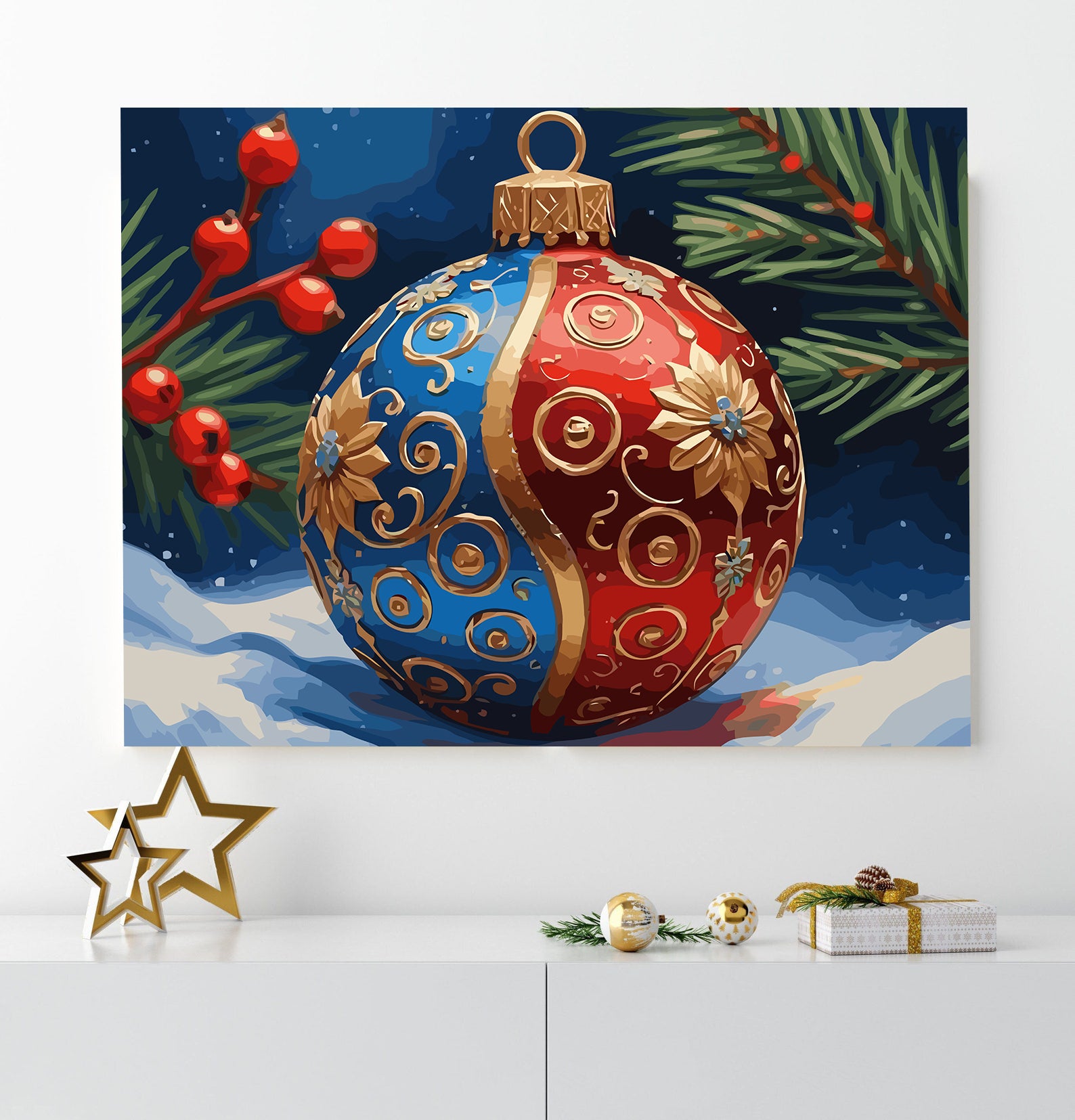 Set Pictură pe numere – Decorațiuni De Crăciun 6139