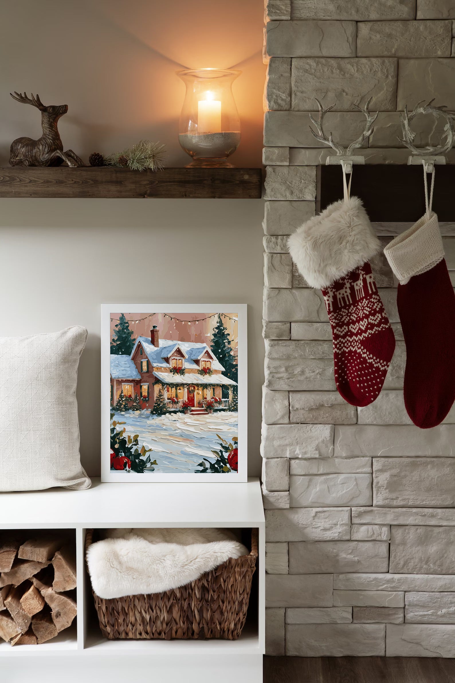 Set Pictură pe numere – Căsuță Iarna 6143