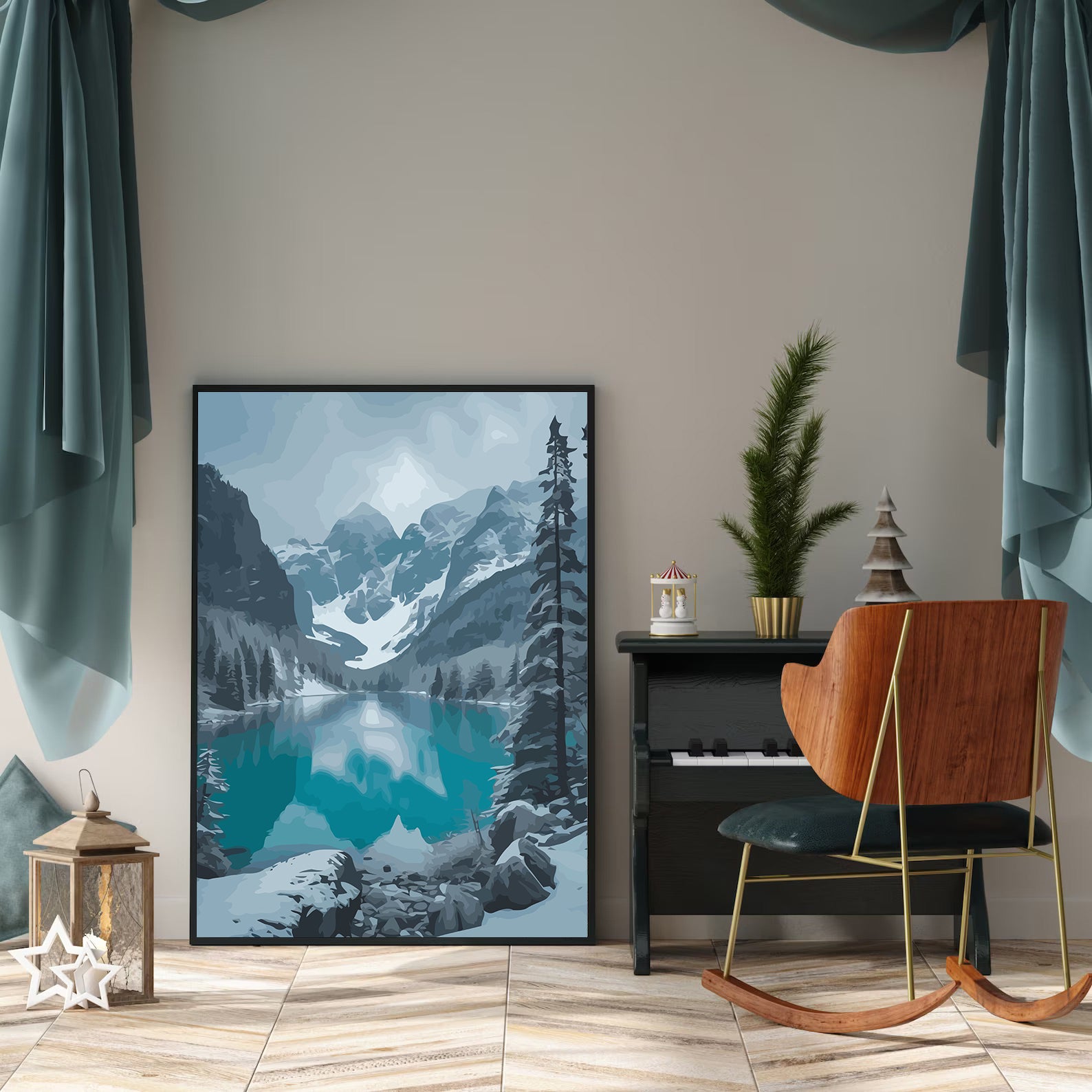 Set Pictură pe numere – Peisaj De Iarnă 6161