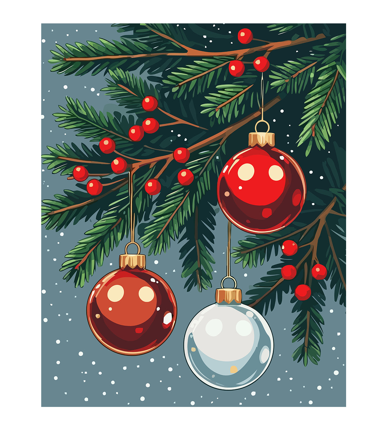 Set Pictură pe numere – Decorațiuni Crăciun 6166