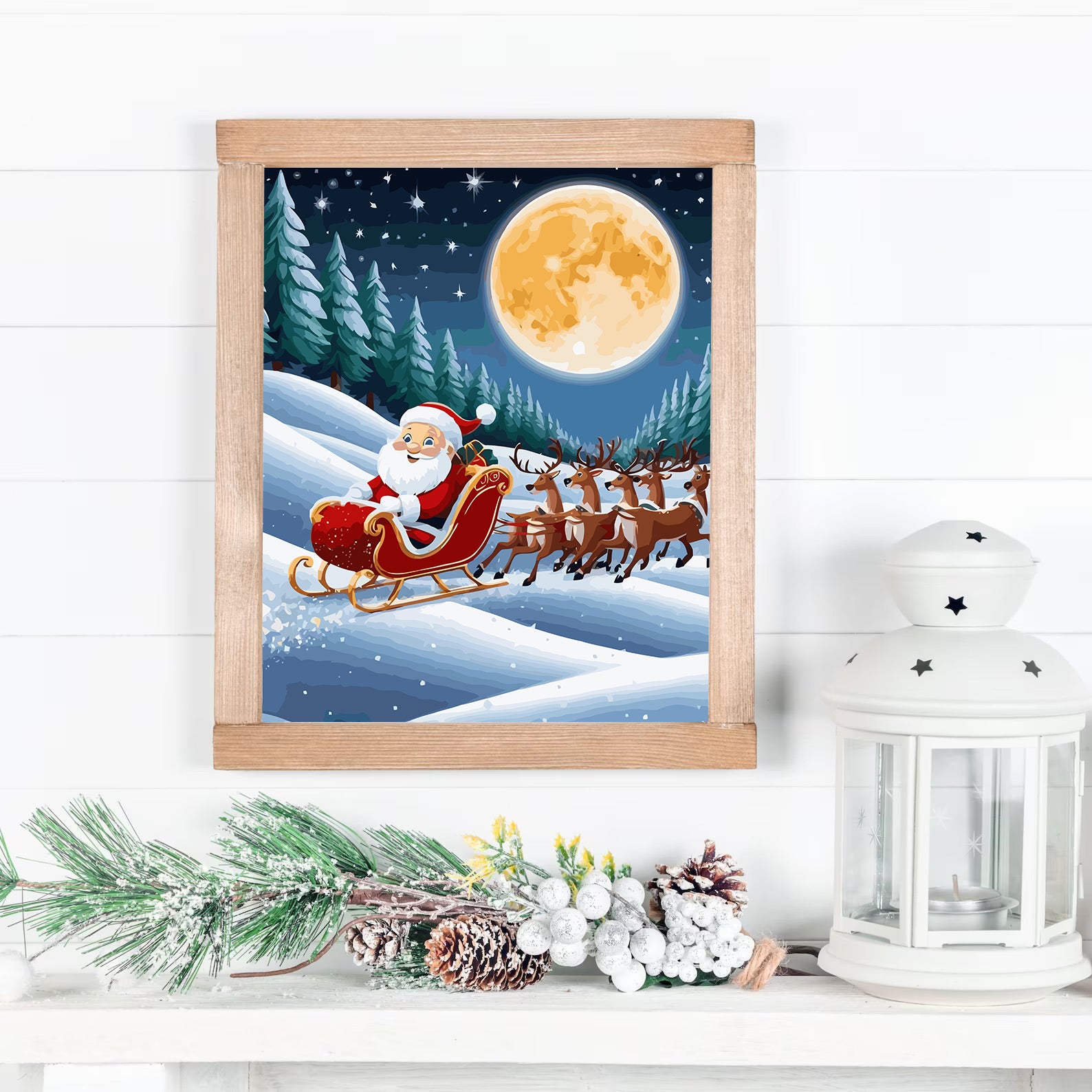 Set Pictură pe numere – Sania Lui Moș Crăciun 6168