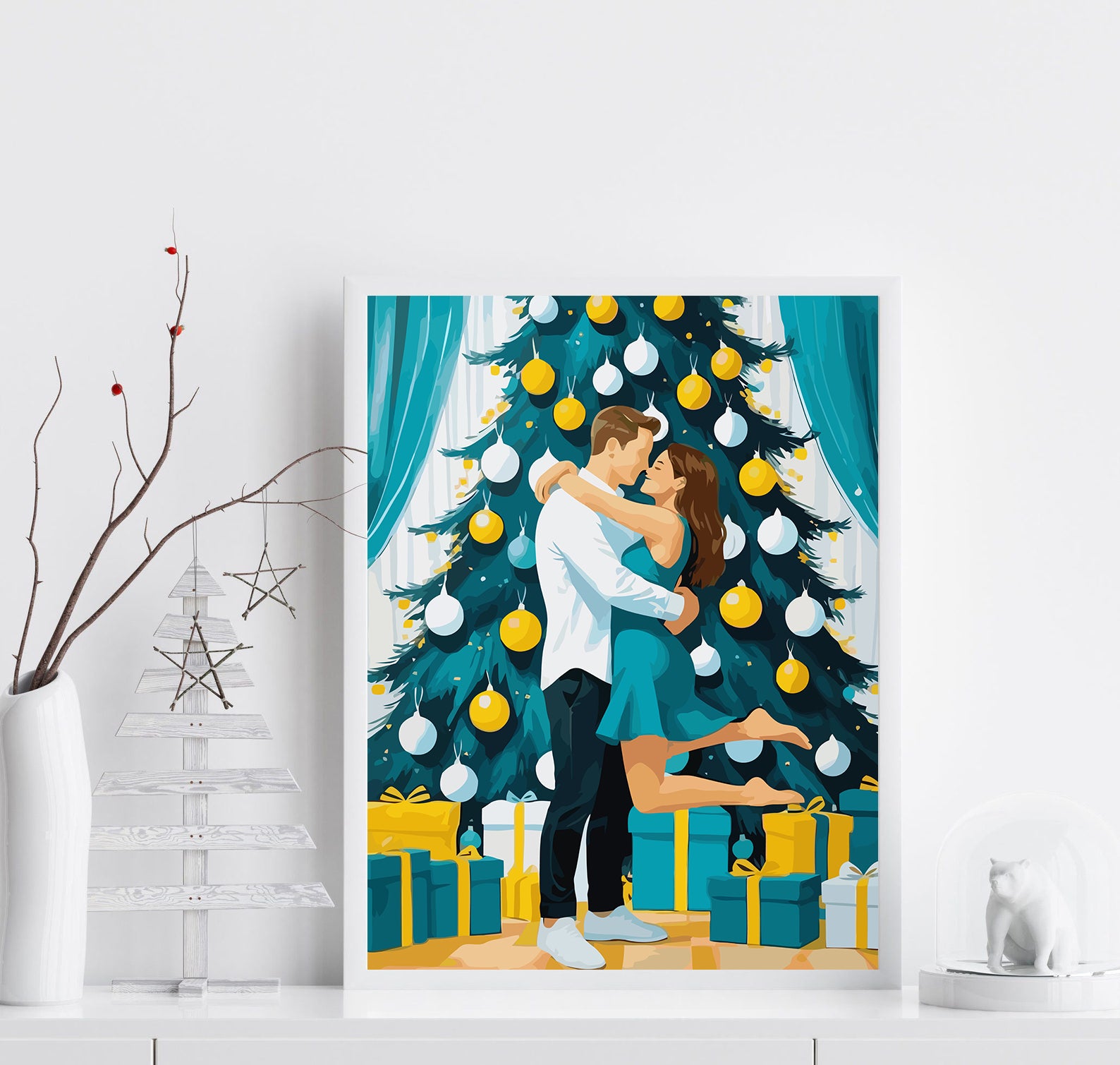 Set Pictură pe numere – Îndrăgostiți De Sărbători 6169