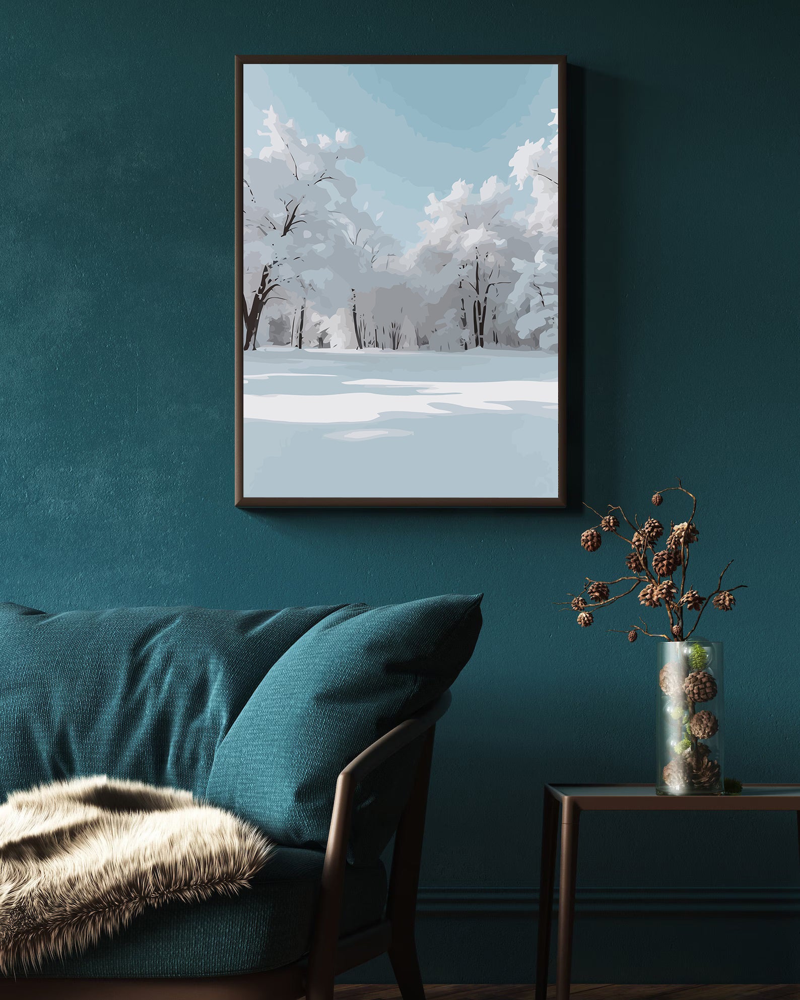 Set Pictură pe numere – Peisaj De Iarnă 6176