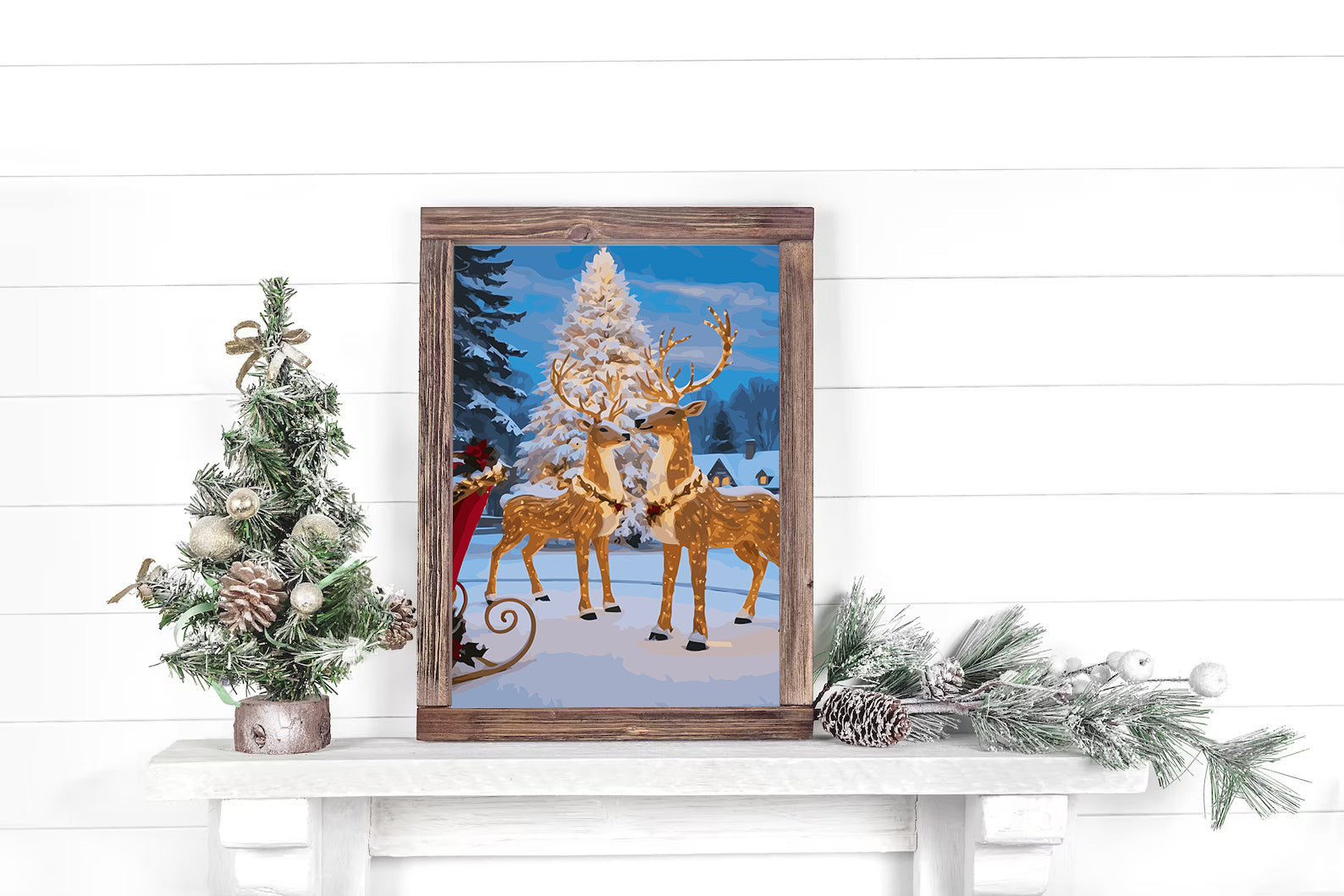 Set Pictură pe numere – Renii Lui Moș Crăciun 6183