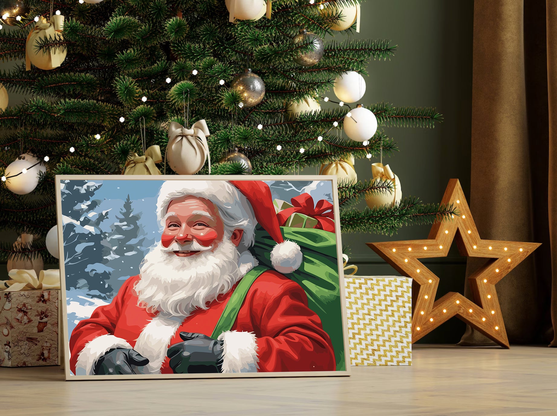 Set Pictură pe numere – Moș Crăciun 6195