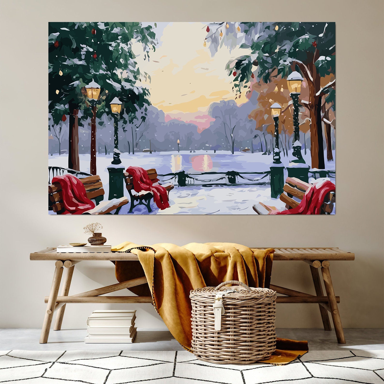 Set Pictură pe numere – Iarna În Orășel 6201