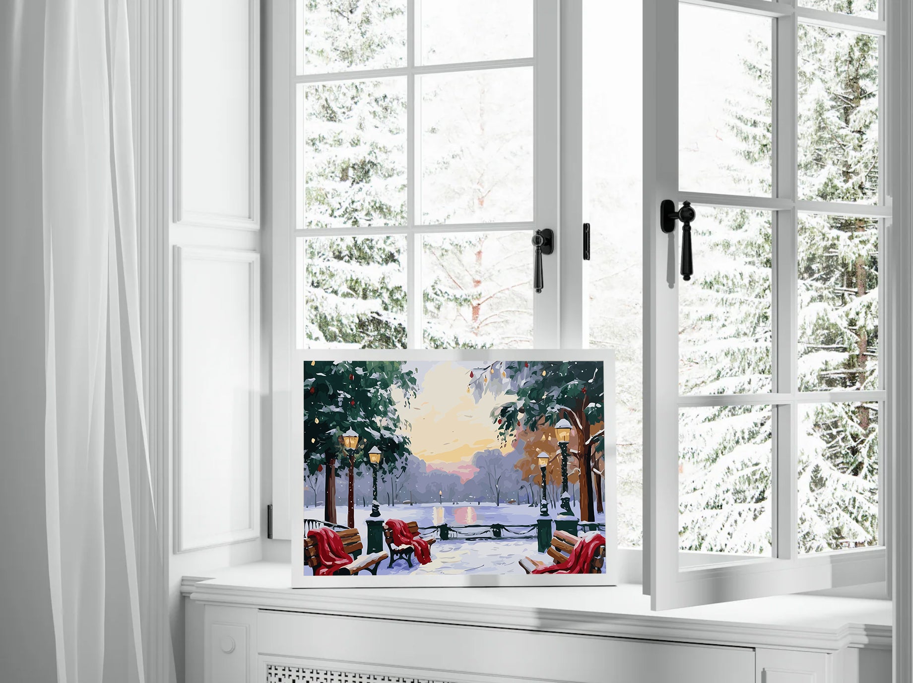 Set Pictură pe numere – Iarna În Orășel 6201