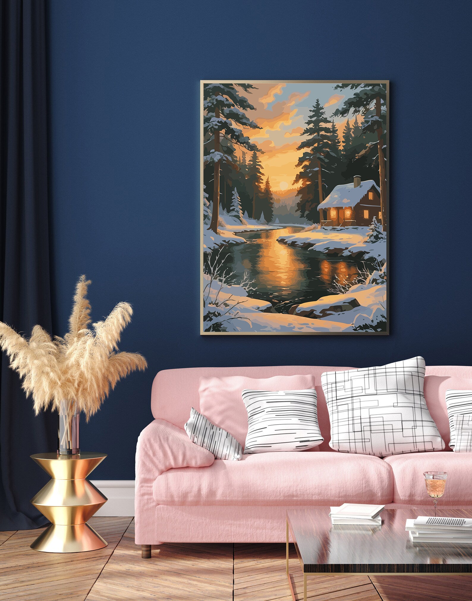 Set Pictură pe numere – Căsuță În Pădurea De Iarnă 6209