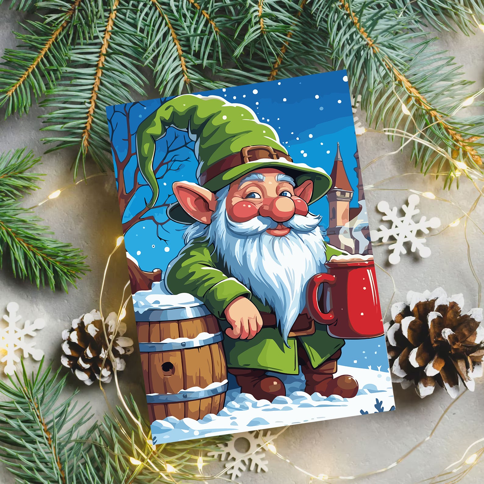 Set Pictură pe numere – Spiriduș De Crăciun 6216