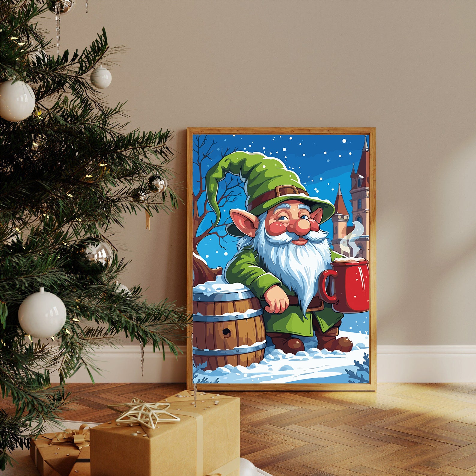 Set Pictură pe numere – Spiriduș De Crăciun 6216