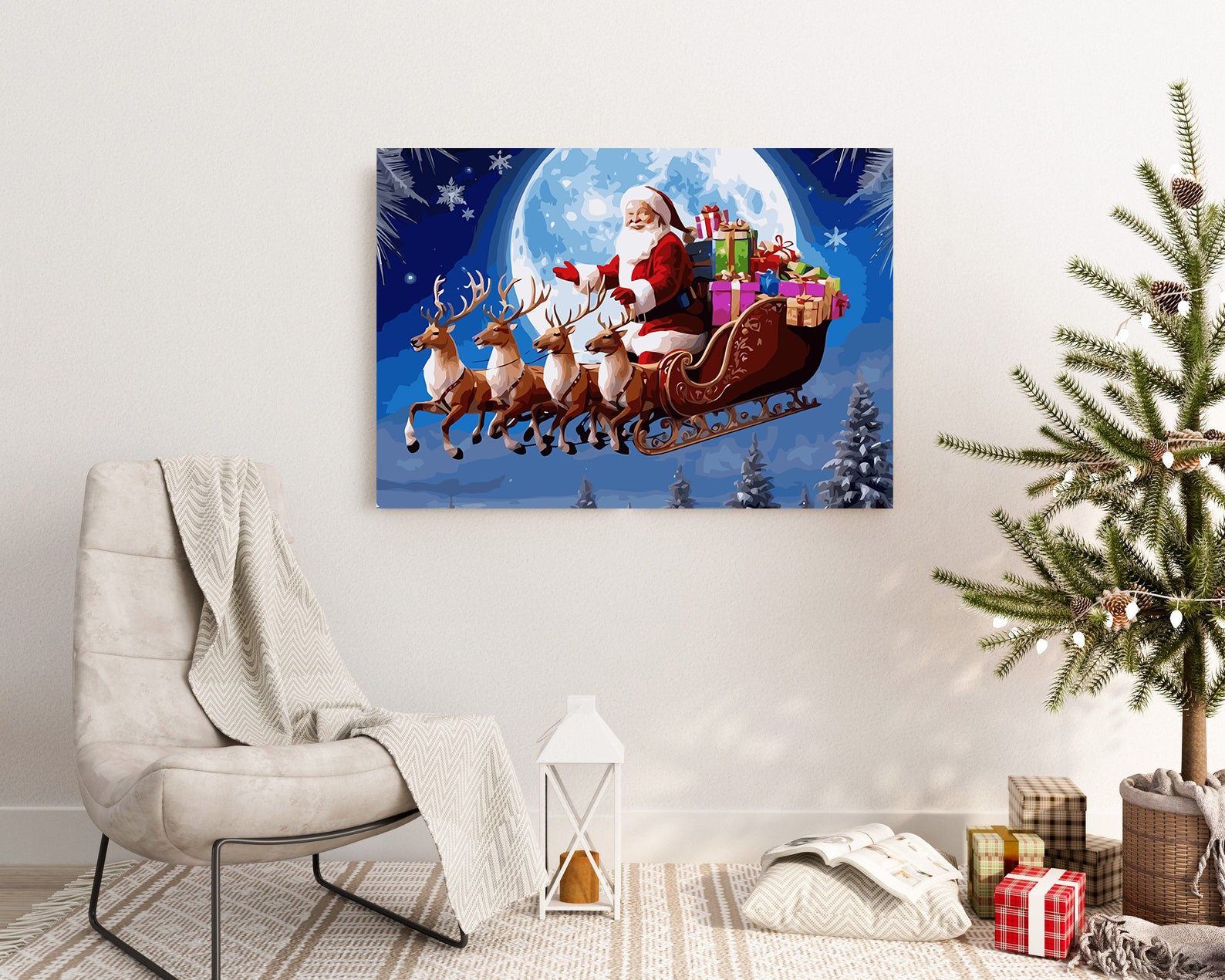 Set Pictură pe numere – Sania Lui Moș Crăciun 6223