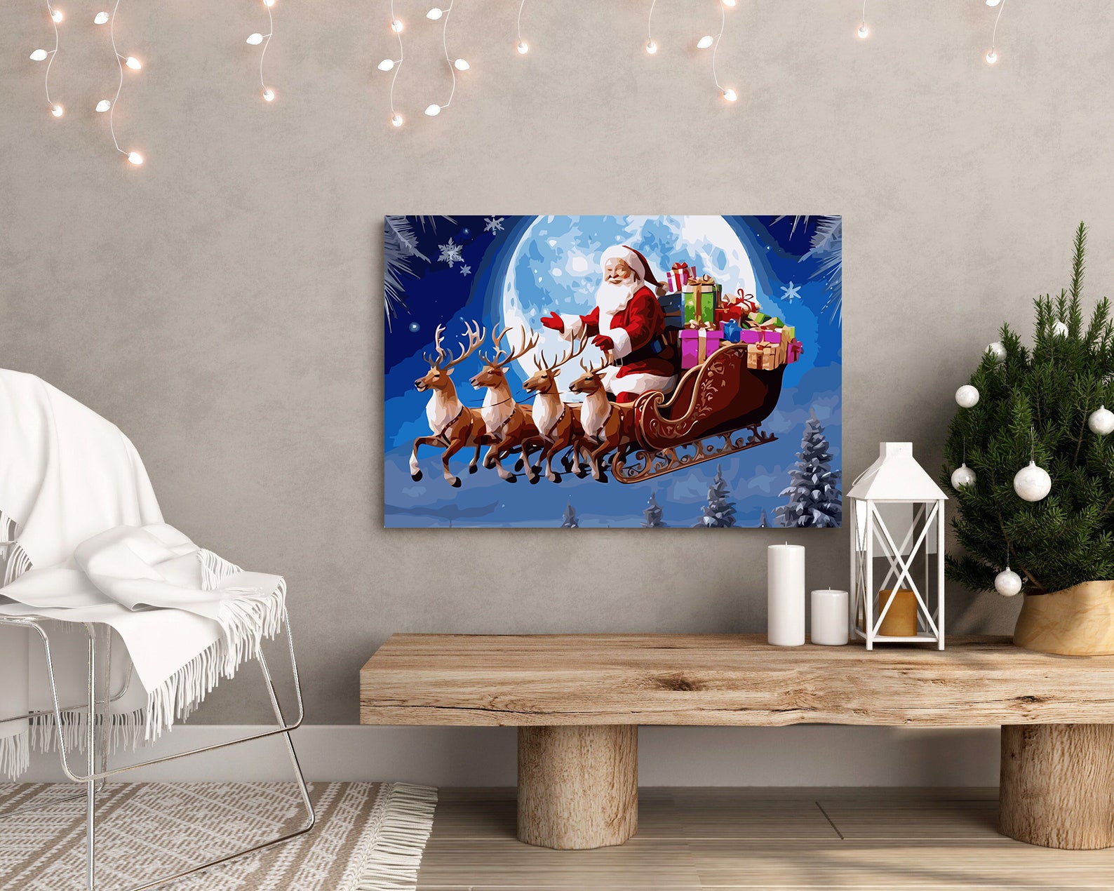 Set Pictură pe numere – Sania Lui Moș Crăciun 6223