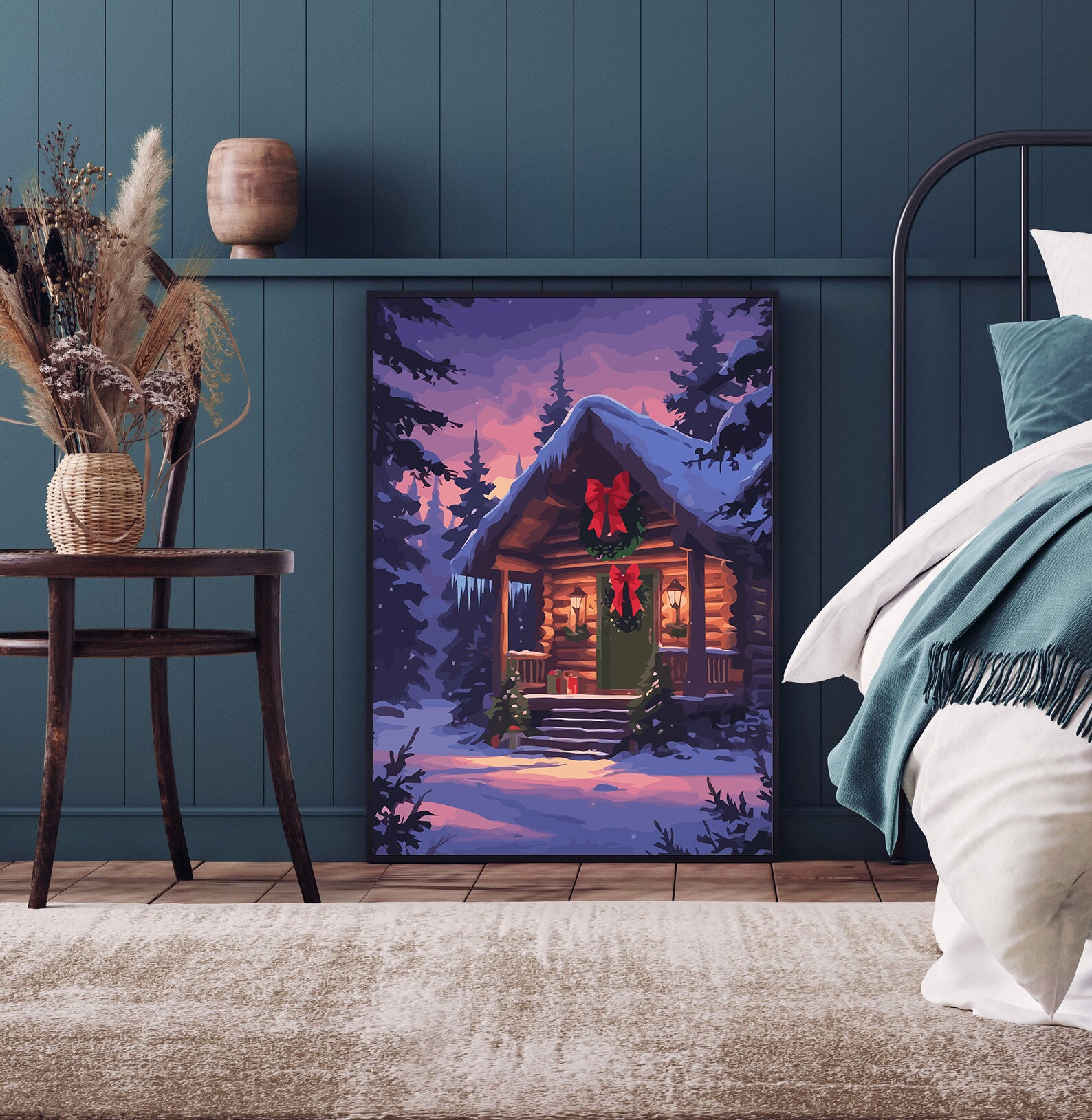 Set Pictură pe numere – Căsuță În Pădure Iarna 6234