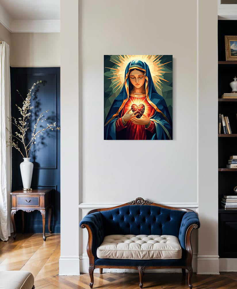 Set Pictură pe numere – Inima Neprihănită A Mariei 6248