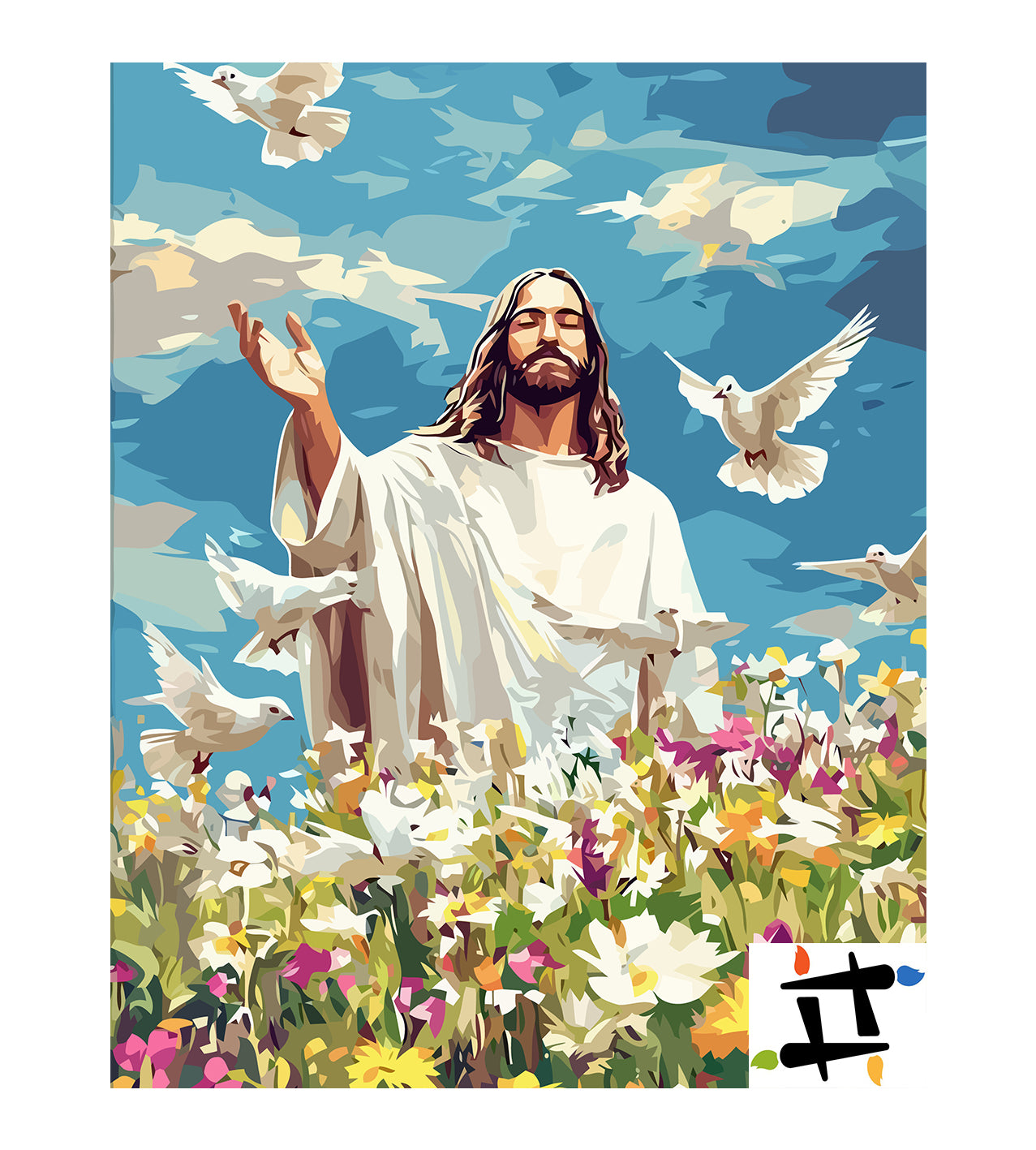 Set Pictură pe numere – Botezul Domnului 6260