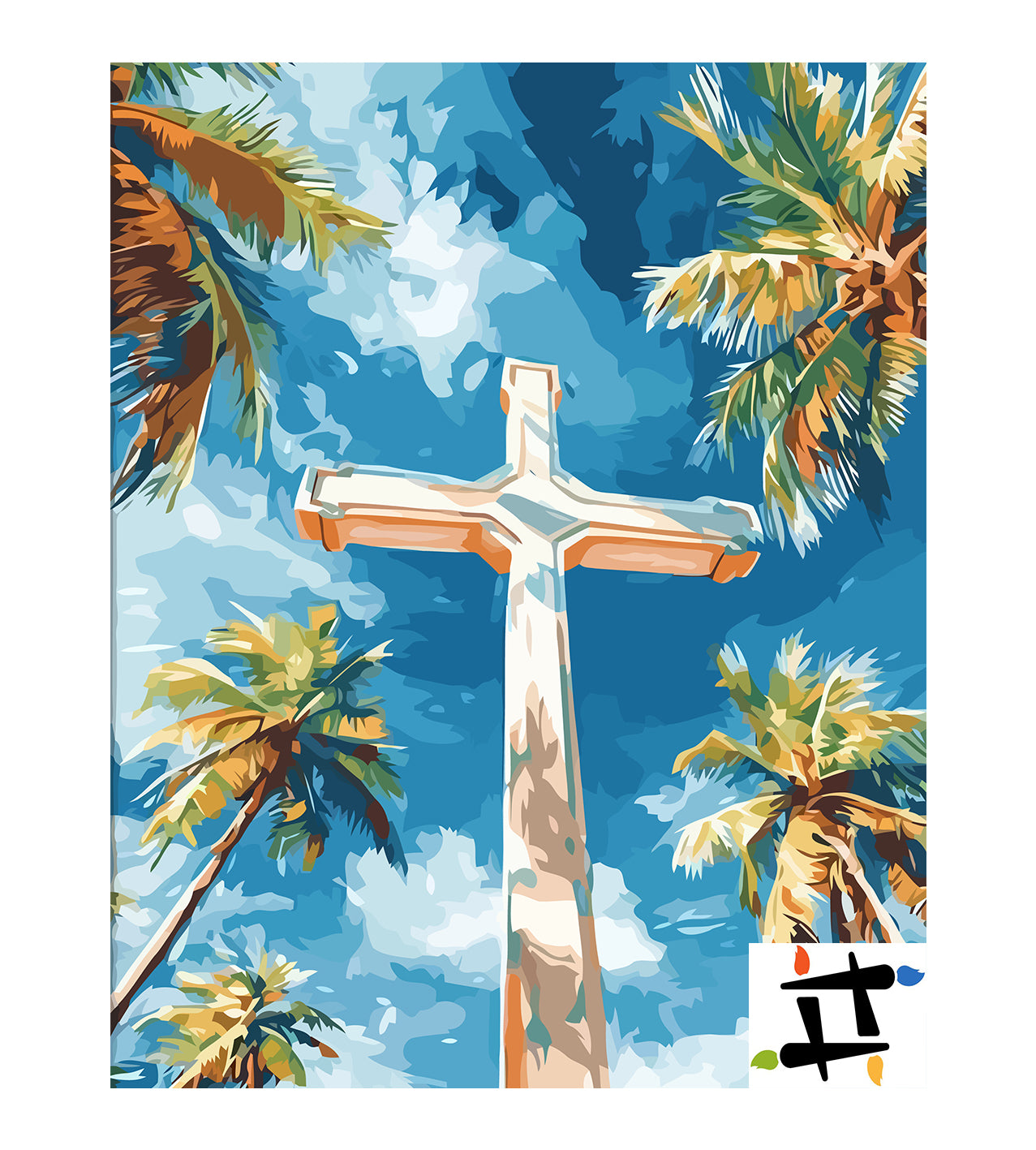 Set Pictură pe numere – Crucea Creștină 6284